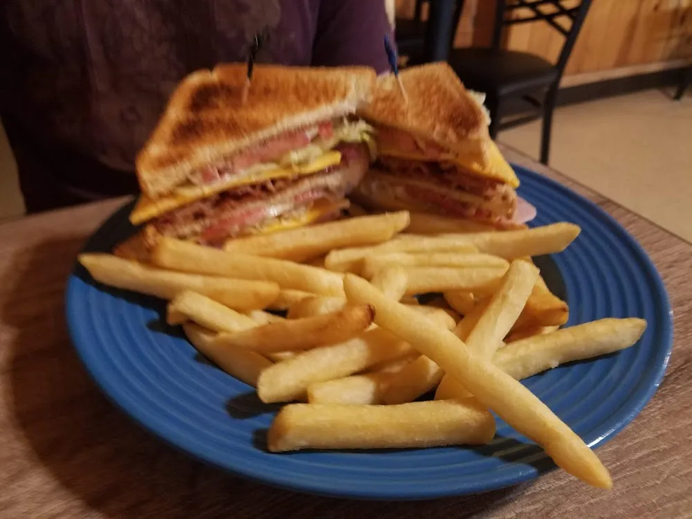 Club Sandwich and Fries