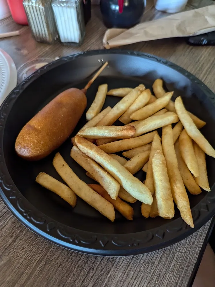 Corn Dog and Fries